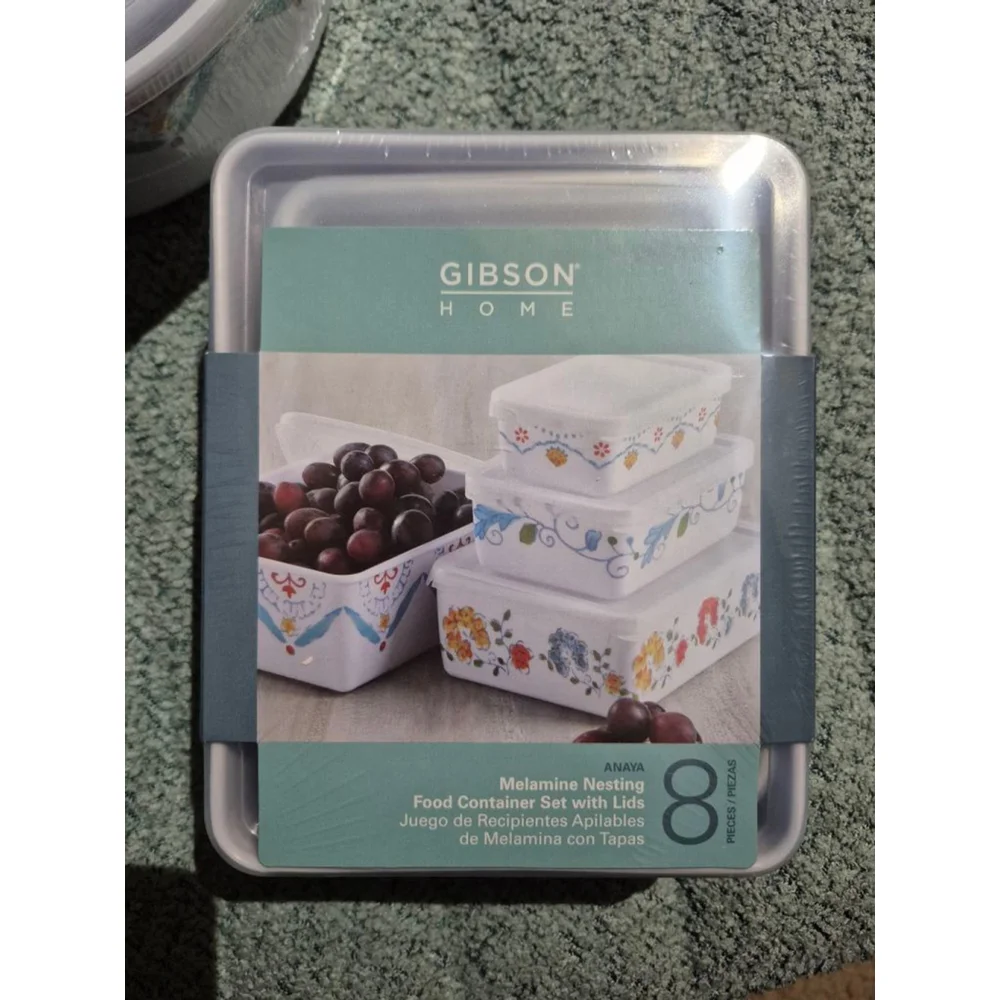 Gibson Home Food Storage Container Set with Lids White Multicolor One Size